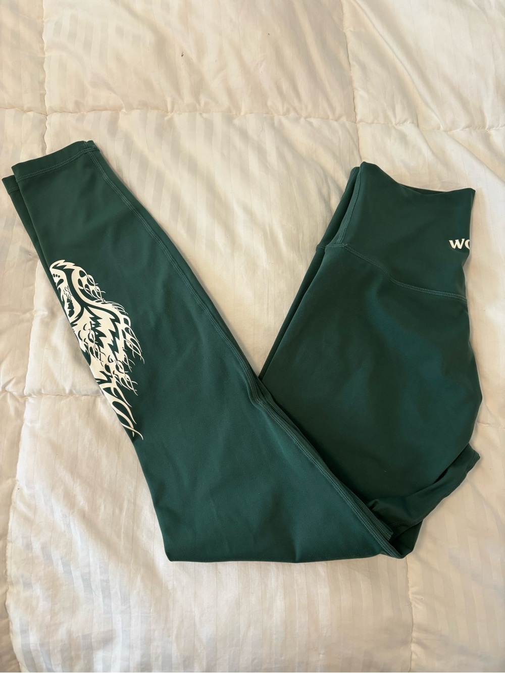 darc sport "SHE" Forest Green Limited Edition Leggings High Rise Small NWOT